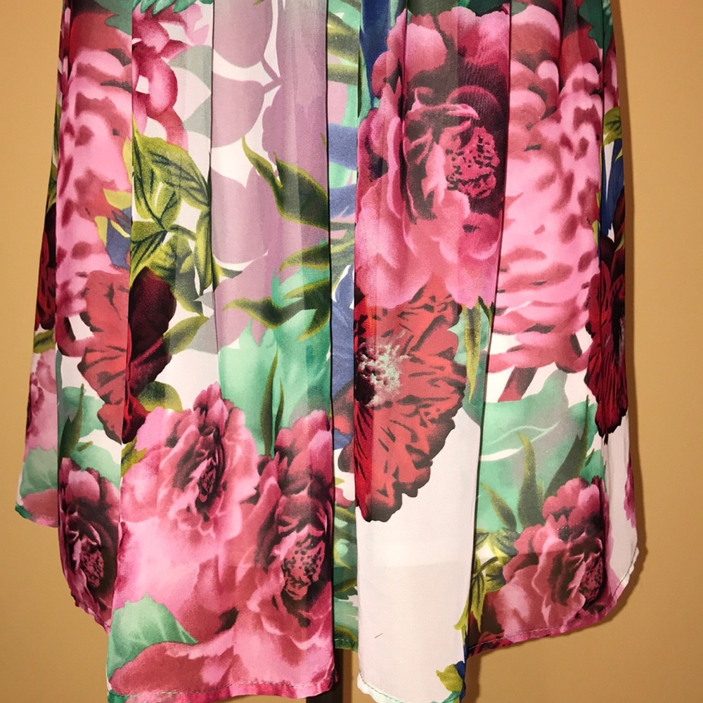 Twenty One floral sleeveless dress M sheer EUC - Picture 3 of 8